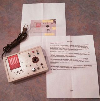 Seeburg Jukebox Mechanism Tester With Diagram And Instructions