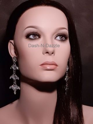 Female mannequin wig bust GRAY HAZEL GLASS EYES 3