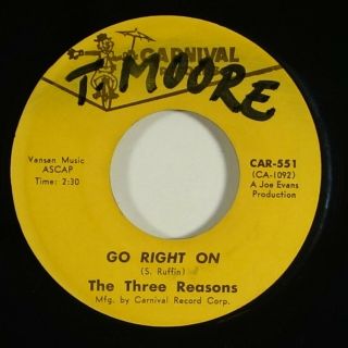 Three Reasons " Go Right On " Sweet Soul 45 Carnival Mp3
