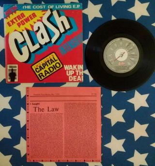 The Clash - The Cost Of Living Ep - 1979 Uk 4 - Track 7 " Vinyl.  Ep 12 - 7324 Punk.