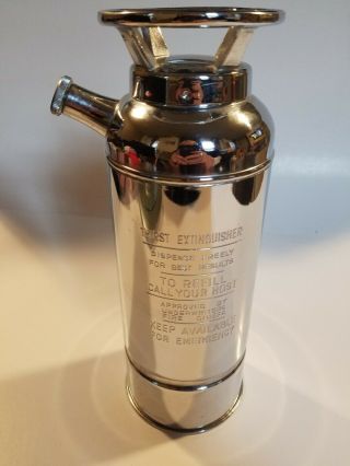 Vintage Musical Box Thirst Extinguisher Cocktail Shaker Fire Extinguisher Unique