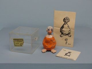 Hagen Renaker Little Horribles Bag In A Sack Orange W/ Box And Card