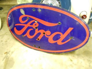Large Porcelian Ford Sign 1930s 1940s
