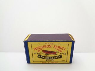orig.  box for 1958 MOKO Lesney Matchbox No.  48 ' METEOR SPORT BOAT ' - - - see photos & 2
