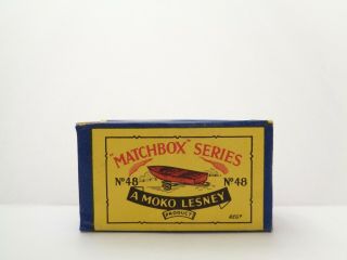 orig.  box for 1958 MOKO Lesney Matchbox No.  48 ' METEOR SPORT BOAT ' - - - see photos & 3