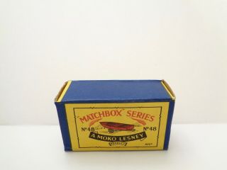 orig.  box for 1958 MOKO Lesney Matchbox No.  48 ' METEOR SPORT BOAT ' - - - see photos & 4