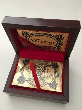 The Venetian Las Vegas Gold Foil Playing Cards In Presentation Box
