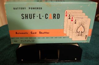 Vintage Battery Powered Automatic Card Shuffle Shuf - L - Card By Waco Japan