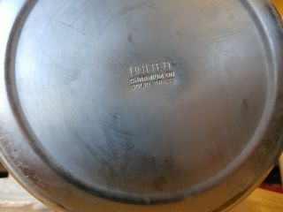 United Chromium on Solid Brass Hinged Ice Bucket with lid Grape Vine Vintage 6