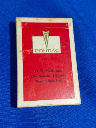 1964 Pontiac Grand Prix Car Dealership Promo Playing Cards Advertising VTG 3