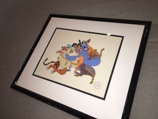 ALADDIN GROUP HUG Limited Edition Framed Serigraph - Cel (Walt Disney Co. ,  1993) 2