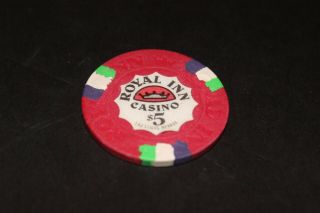 Rare Royal Inn $5 Casino Chip Las Vegas Rated N