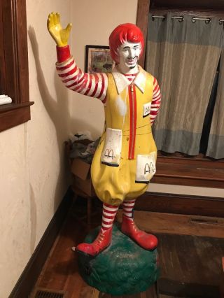 Mcdonalds 70’s 80’s Ronald Mcdonald 6ft Fiberglass Statue Needs Touch Up