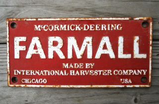 CAST IRON FARMALL INTERNATIONAL HARVESTER USA FARM AGRICULTURE SIGN PLAQUE 4