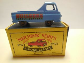 Matchbox Lesney Moko No 60 Morris Pick - Up Gpw With Box