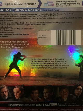 Star Wars / The Last Jedi MovieNEX (Initial Version) [Blu - ray,  DVD,  Digital 2