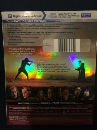 Star Wars / The Last Jedi MovieNEX (Initial Version) [Blu - ray,  DVD,  Digital 3