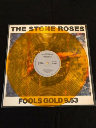 Stone Roses Fools Gold Rare Us Gold Vinyl Pressing 1990 Issue.  Ex