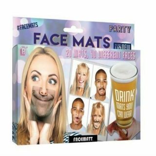 20 Party Face Mats Funny Drinking Masks Drinks/beer Coaster Novelty Fun Gift