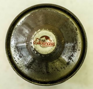 Edelweiss Light Beer QT cone top can w/ cap - - 5
