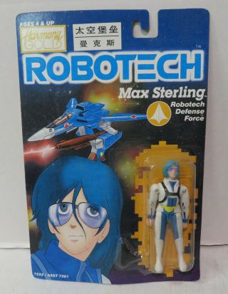 1985 Vintage Harmony Gold Robotech Max Sterling 4 " Action Figure Moc