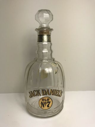 Vintage Jack Daniels Old No7 Decanter Liquor Whiskey Glass Bottle