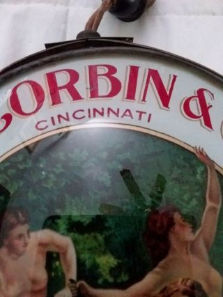 HOFFMAN HOUSE RYE Lamp Light Advertising Sign H.  F.  GORBIN & CO.  Cincinnati OHIO 6