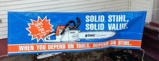 Way Cool Stihl Chain Saw Dealership Large Banner Sign.