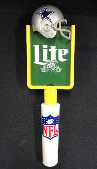 Miller Lite Dallas Cowboys Helmet Beer Tap Handle Nfl Keg Handle Bar Tap