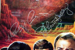 STAR TREK Classic Crew Autographed Framed Print - Doohan/Kelley/Nimoy - Scoreboard 4