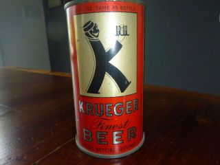 Metal " Krueger Finest Beer” Can With Handle