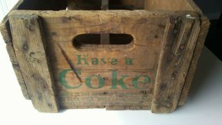Coke crate Green Lettering 10/59 Coca - Cola 3