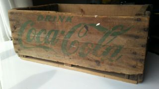 Coke crate Green Lettering 10/59 Coca - Cola 4