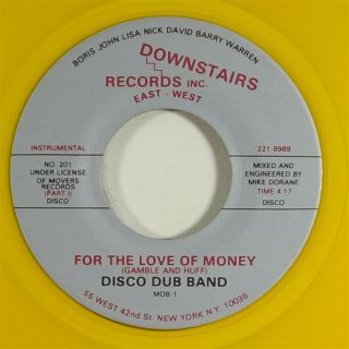 Disco Dub Band " For The Love Of Money " Disco Funk 45 Downstairs Color Vinyl Mp3