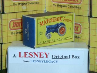 Matchbox Lesney 72a Fordson Major Tractor Type D Empty Box Only 2