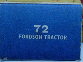 Matchbox Lesney 72a Fordson Major Tractor Type D Empty Box Only 3