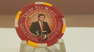 Trump Taj Mahal Rare 5.  00 Atlantic City Nj Chip.  Chip Convention Find