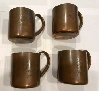 (4) Vintage Moscow Mule Mug - 100 Copper From The 1940 