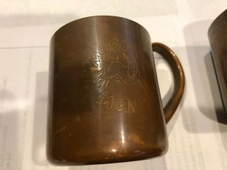 (4) VINTAGE Moscow Mule Mug - 100 Copper From the 1940 ' s Cock ' n Bull Product 4