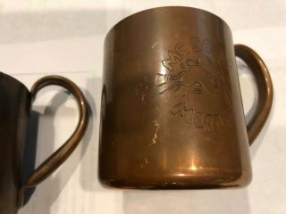 (4) VINTAGE Moscow Mule Mug - 100 Copper From the 1940 ' s Cock ' n Bull Product 5