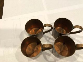 (4) VINTAGE Moscow Mule Mug - 100 Copper From the 1940 ' s Cock ' n Bull Product 8