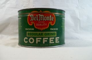 Vintage Del Monte Advertising Key Wind Coffee Tin Can General Store Display
