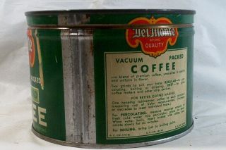 Vintage Del Monte Advertising Key Wind Coffee Tin Can General Store Display 4