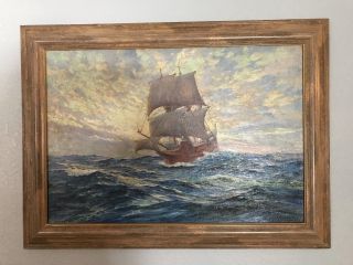 Painting By Anton Otto Fischer 1923 Professionally Cleaned And Framed