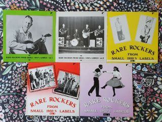 Rare Rockers From Small 1950s Labels - Complete Set - 5 Nm Rockabilly Comp Lps