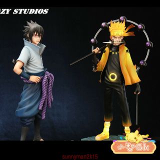 2019 Crazy Studio 1/8 Uchiha Sasuke And Uzumaki Naruto Resin Collector Gk Statue