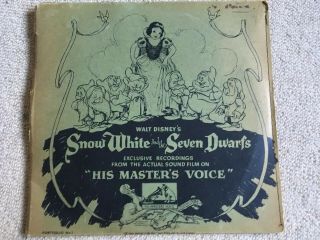 Hmv Walt Disney’s Snow White And The Seven Dwarfs 78rpm Records Portfolio No.  1
