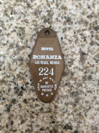 Vintage Bonanza Las Vegas,  Nevada Hotel Room Key Chain