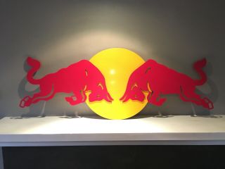 Rare Red Bull Metal Sign