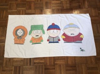 Vintage 1998 South Park Comedy Central Towel 54”x27” Franco Cartman Stan Vguc